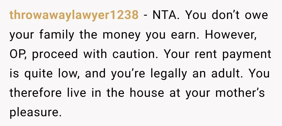 She’s 18, Working Full Time, and Spending Big on Herself - But Her Struggling Mother Calls Her Selfish