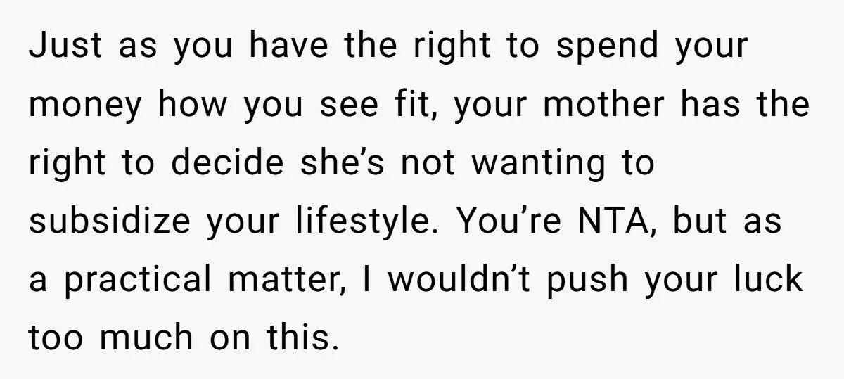 She’s 18, Working Full Time, and Spending Big on Herself - But Her Struggling Mother Calls Her Selfish