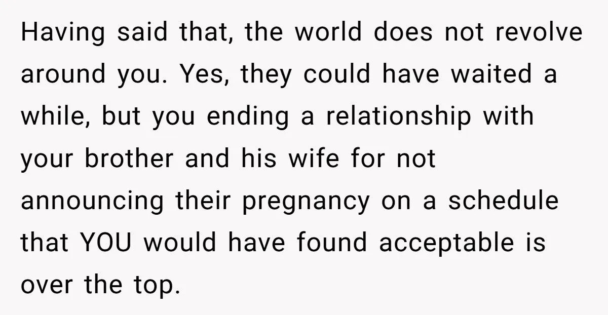 Did A Grieving Sister Overreact By Cutting Ties Over Her Brother’s Pregnancy News?
