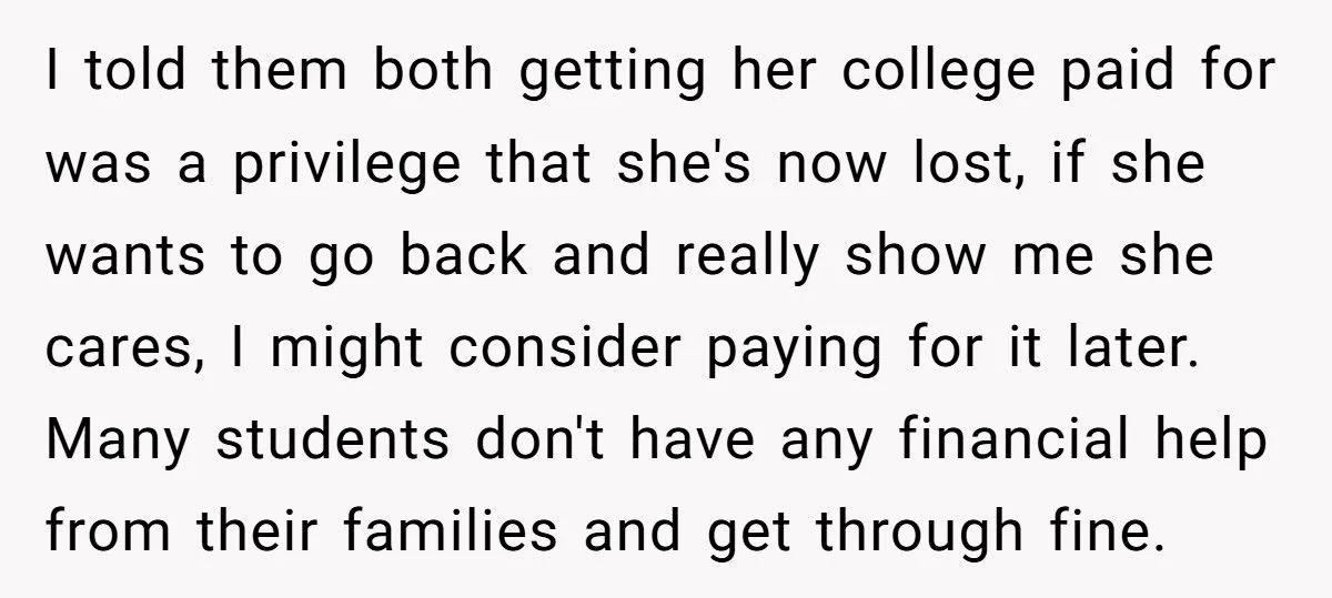 This Dad Exposes Daughter’s Secret Dropout and Refuses to Keep Paying for College