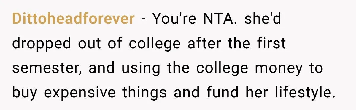 This Dad Exposes Daughter’s Secret Dropout and Refuses to Keep Paying for College