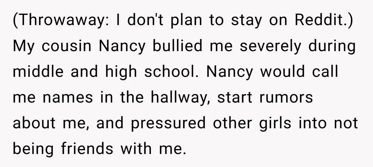 Parents Promised Her a Quiet Birthday Dinner, Then Invited the Cousin Who Tormented Her for Years