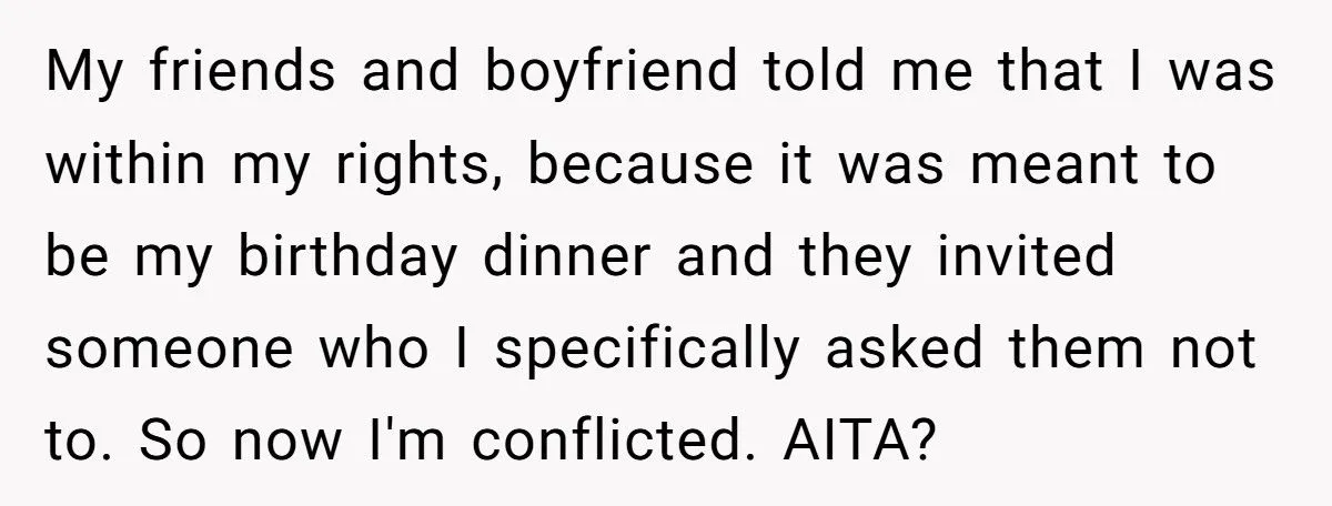 Parents Promised Her a Quiet Birthday Dinner, Then Invited the Cousin Who Tormented Her for Years