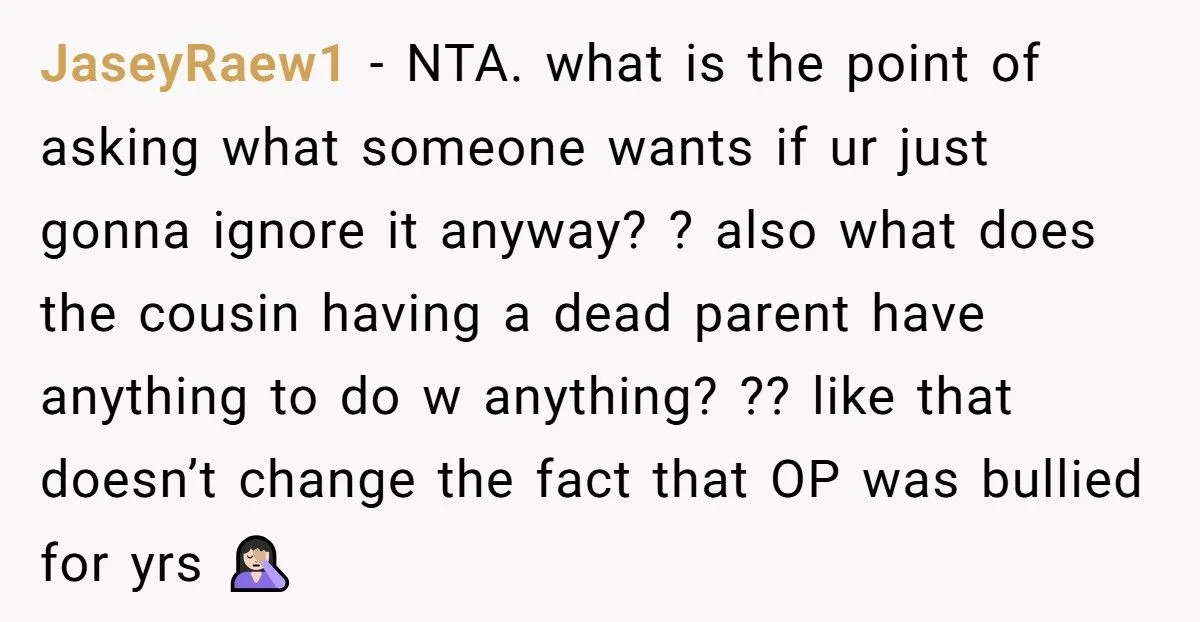 Parents Promised Her a Quiet Birthday Dinner, Then Invited the Cousin Who Tormented Her for Years