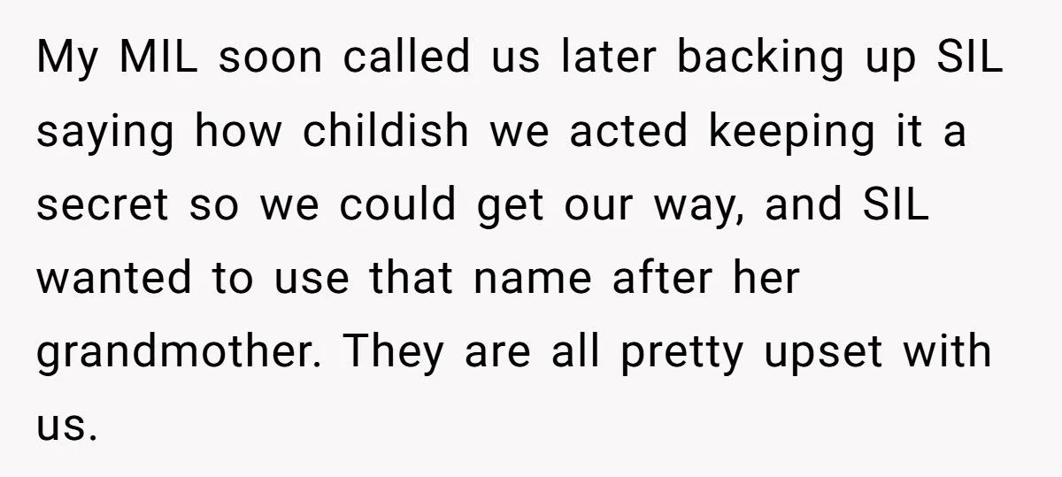 She Named Her Daughter the Name Her Sister-in-Law Wanted First