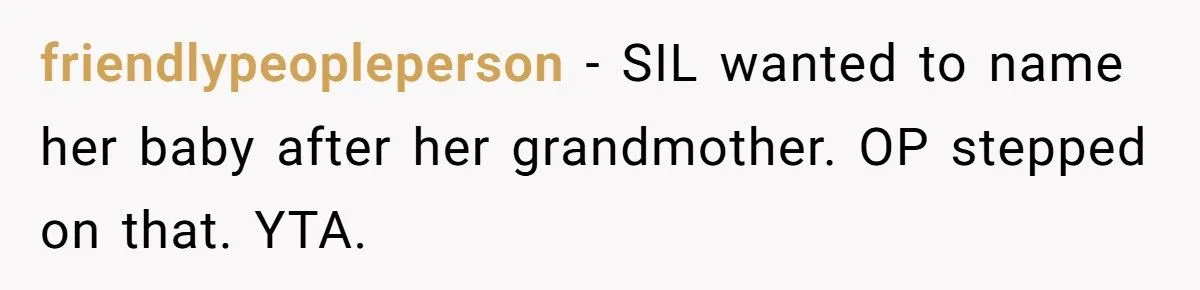 She Named Her Daughter the Name Her Sister-in-Law Wanted First