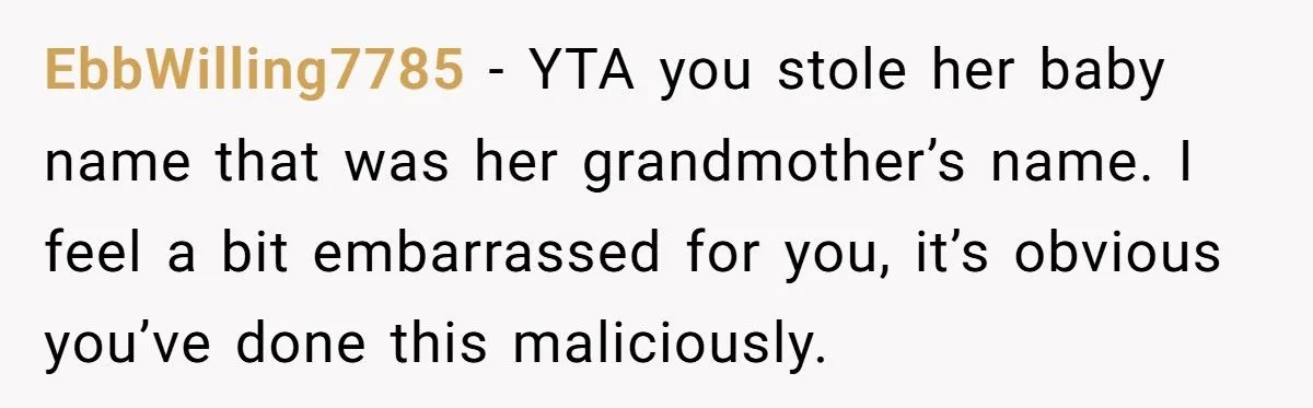 She Named Her Daughter the Name Her Sister-in-Law Wanted First