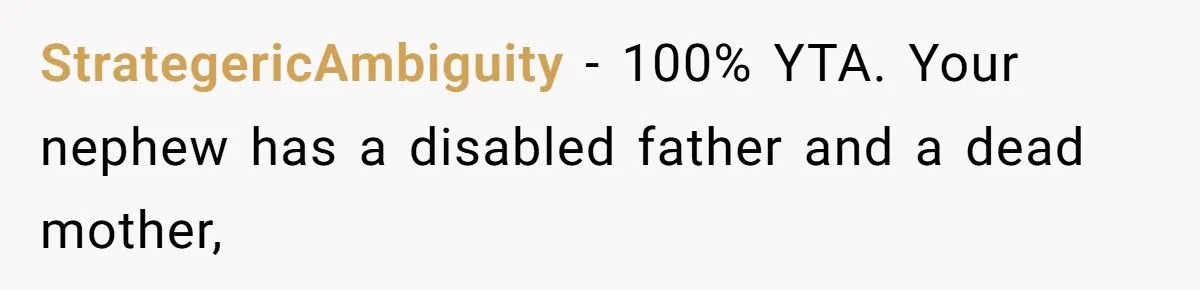 She Pressured Her Parents to Cut Her Nephew Out of Their Will—Now Her Family Thinks She’s Petty