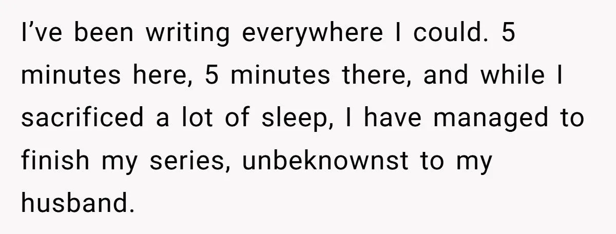 Stay-At-Home Mom’s Secret Book Deal Sparks Husband’s Demand For Luxury Car