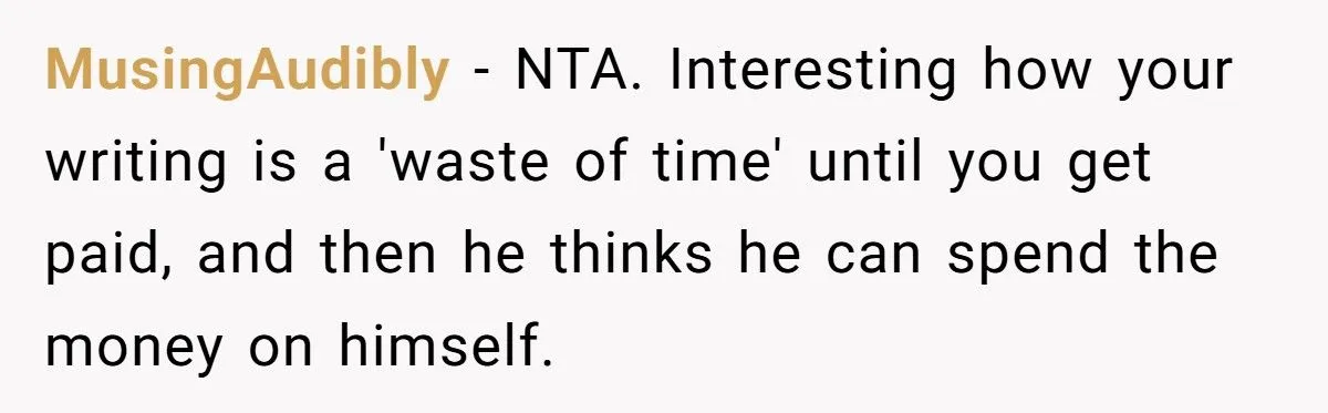 Stay-At-Home Mom’s Secret Book Deal Sparks Husband’s Demand For Luxury Car