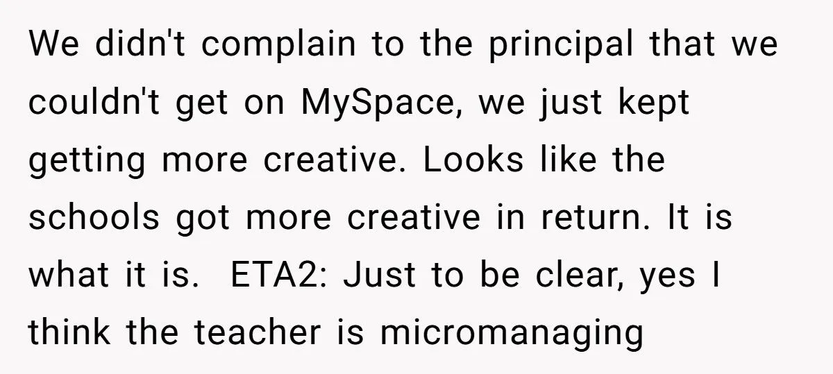 “Mind Your Own Screen!” - Student Reports ‘Creepy’ Teacher Who Closed Her Tabs at Lunch