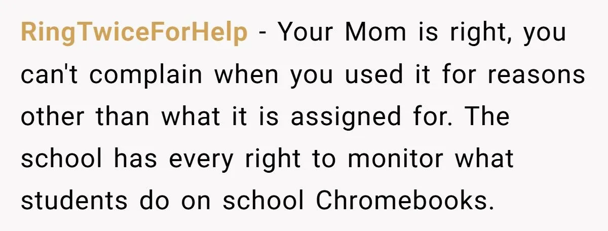 “Mind Your Own Screen!” - Student Reports ‘Creepy’ Teacher Who Closed Her Tabs at Lunch