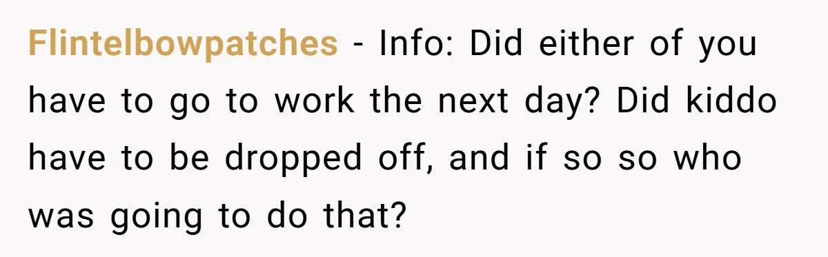 Husband Asks Pregnant Wife To Handle Toddler At 3 AM After Conference