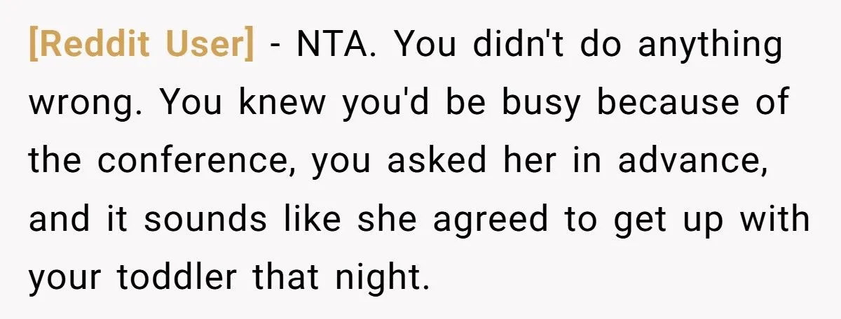 Husband Asks Pregnant Wife To Handle Toddler At 3 AM After Conference