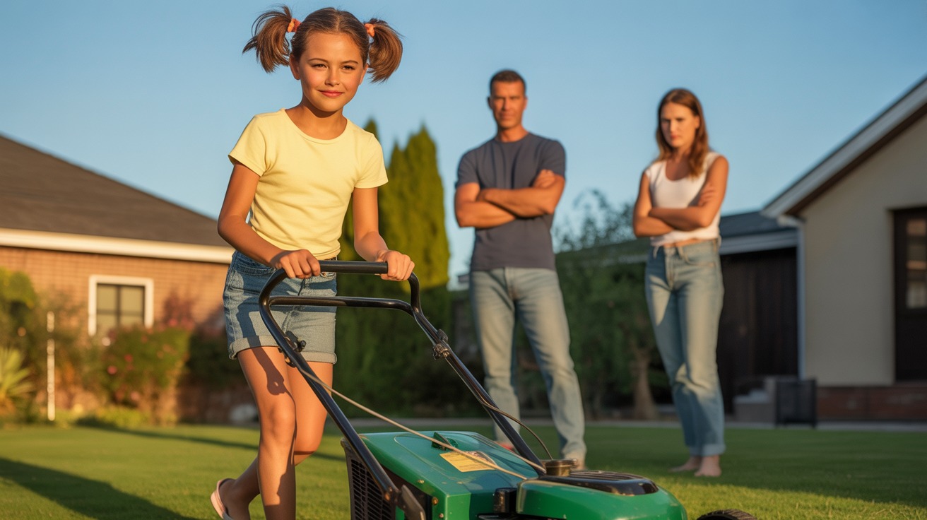 Stepdad’s Lawn Mowing Lesson Ignites Family Feud