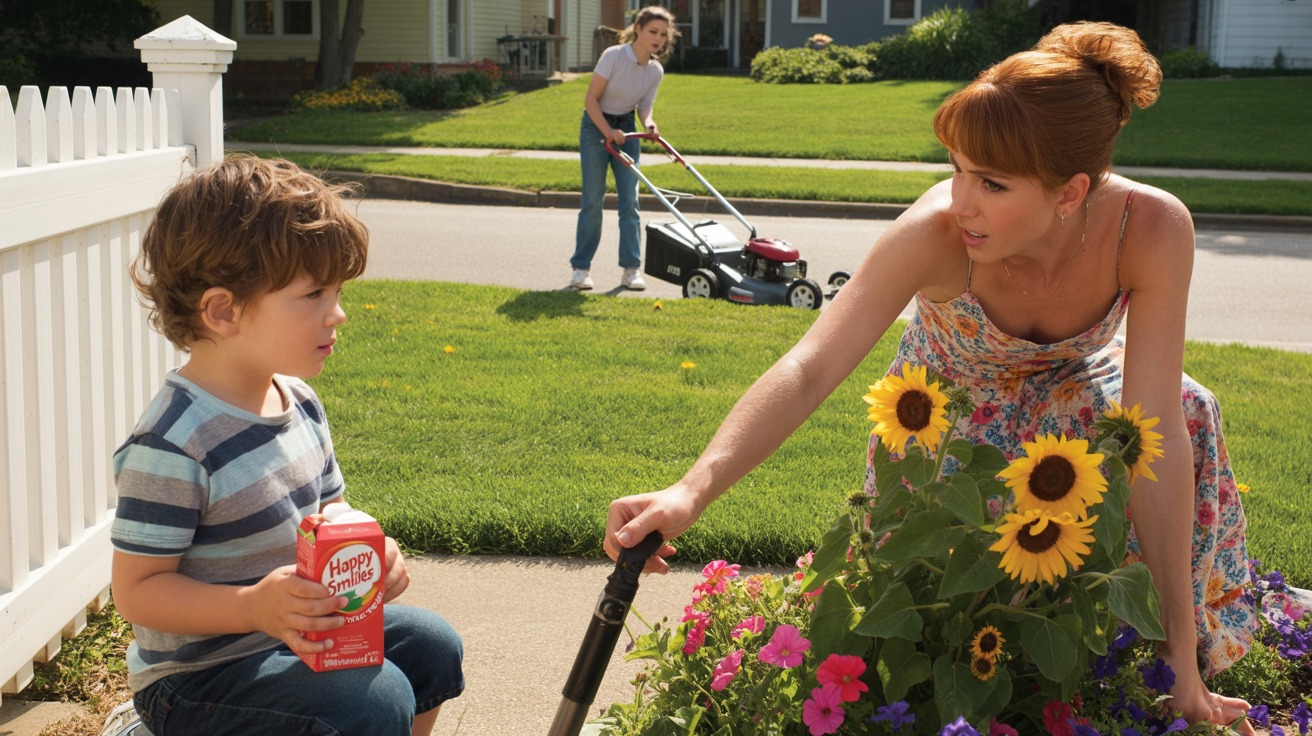 Teen Screams At Toddler For Watching Her Mow Lawn