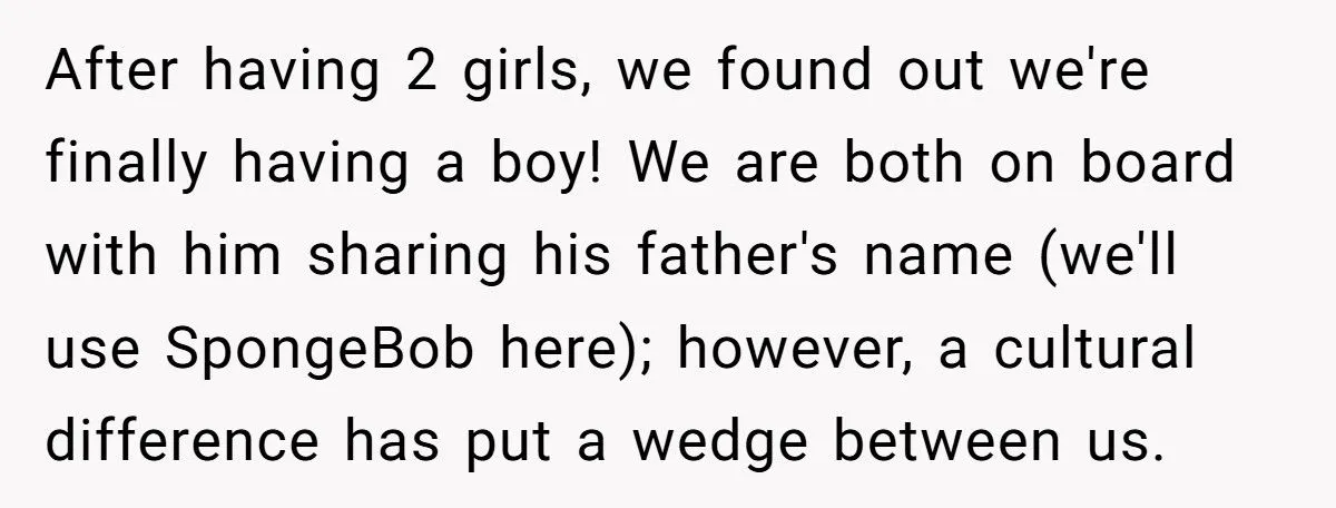 Husband’s Push For ‘True Jr.’ Name Sparks Family Naming Clash