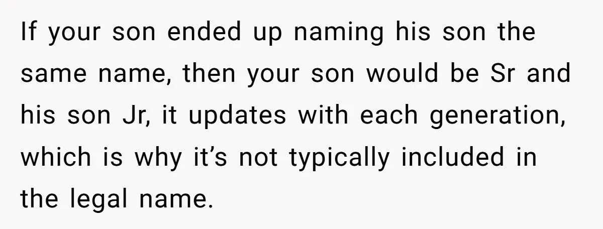 Husband’s Push For ‘True Jr.’ Name Sparks Family Naming Clash