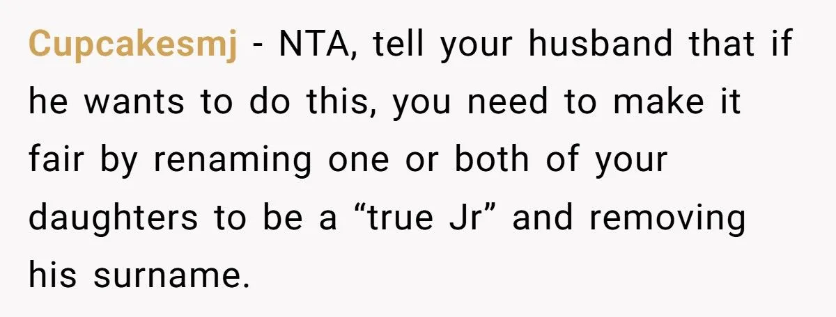 Husband’s Push For ‘True Jr.’ Name Sparks Family Naming Clash