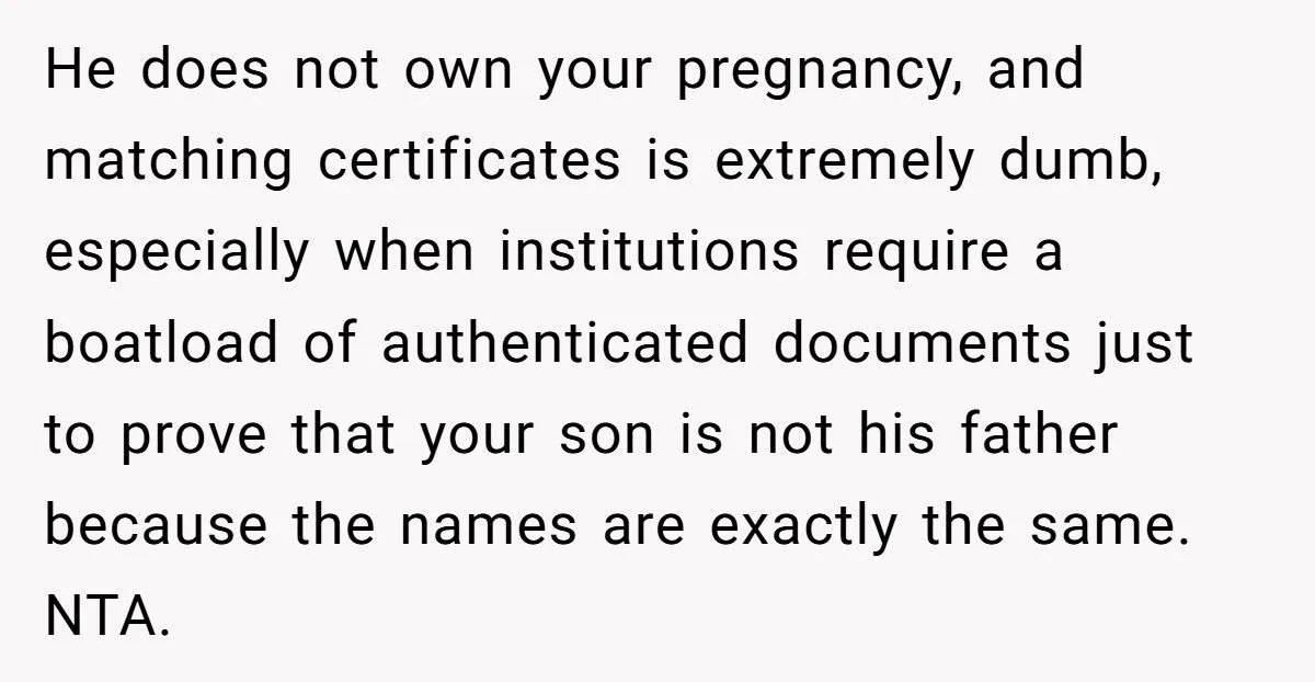 Husband’s Push For ‘True Jr.’ Name Sparks Family Naming Clash