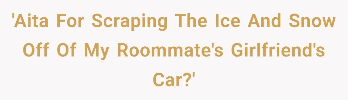 Midwestern Kindness Clashes With NY Roommate's Jealousy Over Snowy Car Scrape