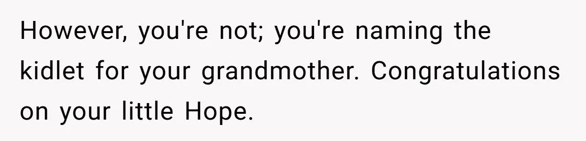 New Mom Names Baby "Hope", Defying SIL’s Objection And Stirring Family Tension