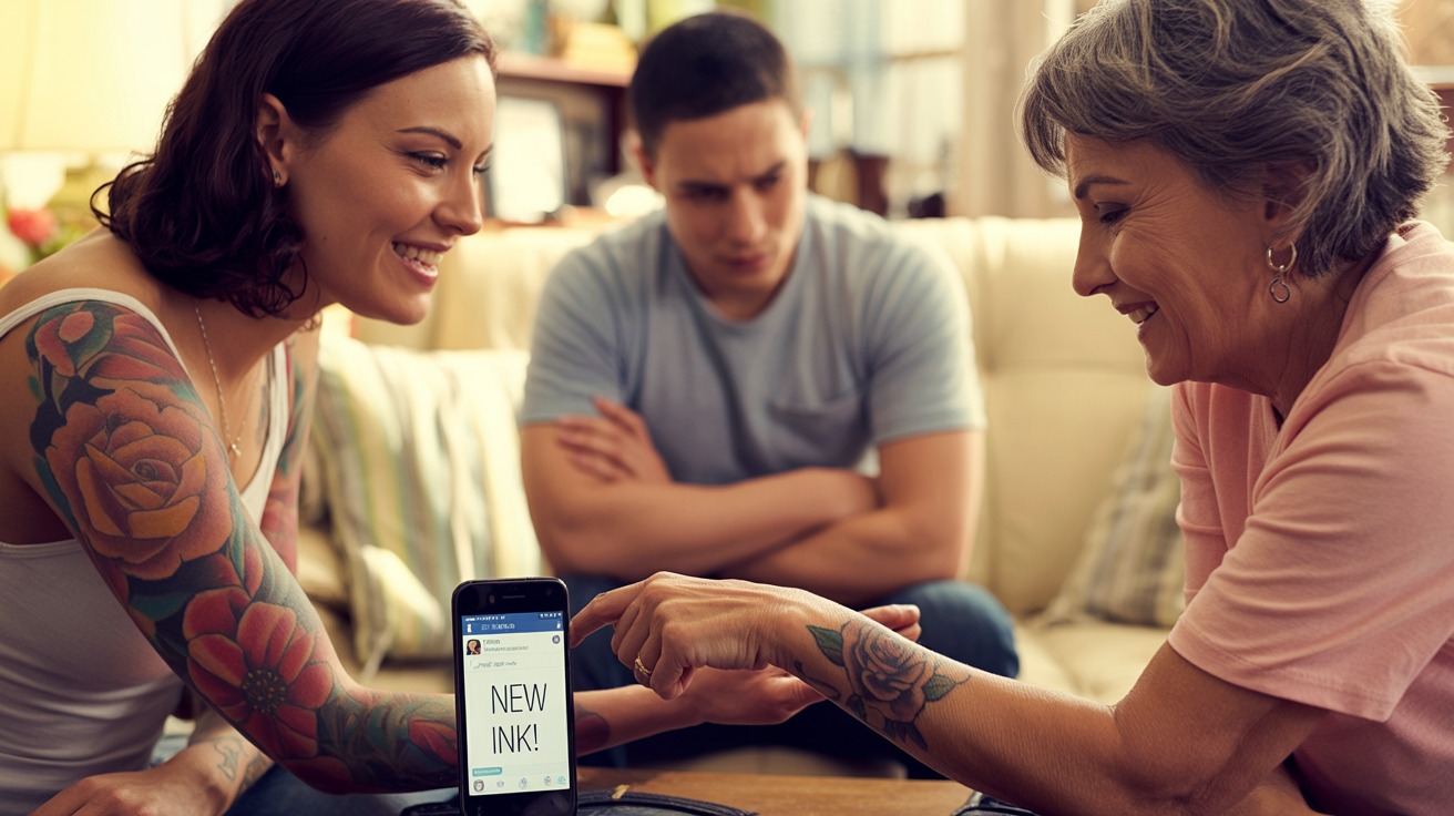 Guy’s Tantrum Over Girlfriend Tattooing Mom Sparks Backlash