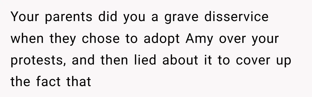 Daughter Confronts Parents for Adopting Her Bully and Lying About Her Feelings