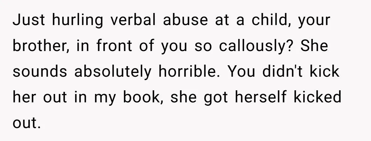 He Made His Girlfriend Leave After She Verbally Abused His Little Brother