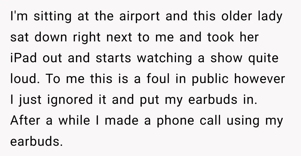 Woman Demands Silence for Her Loud iPad Show - She Instantly Regrets It