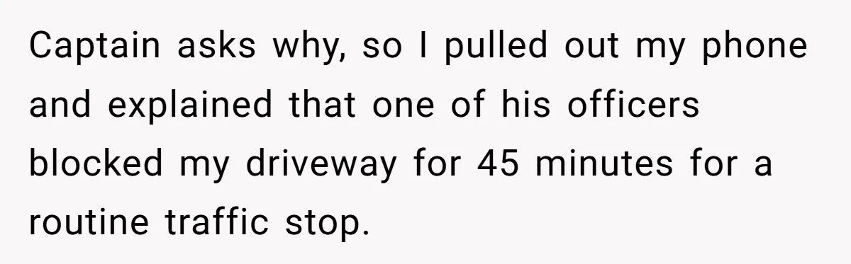 Early-Morning Worker Gets Revenge on Cop Who Blocked Her Driveway - With One Perfect Coffee