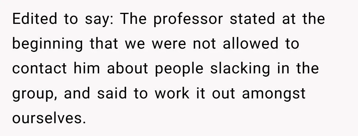 Group Project Sabotage: Faking A Flat Tire to Let Slackers Sink