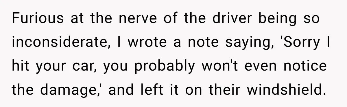 Fake Note On Corvette For Taking Four Parking Spots