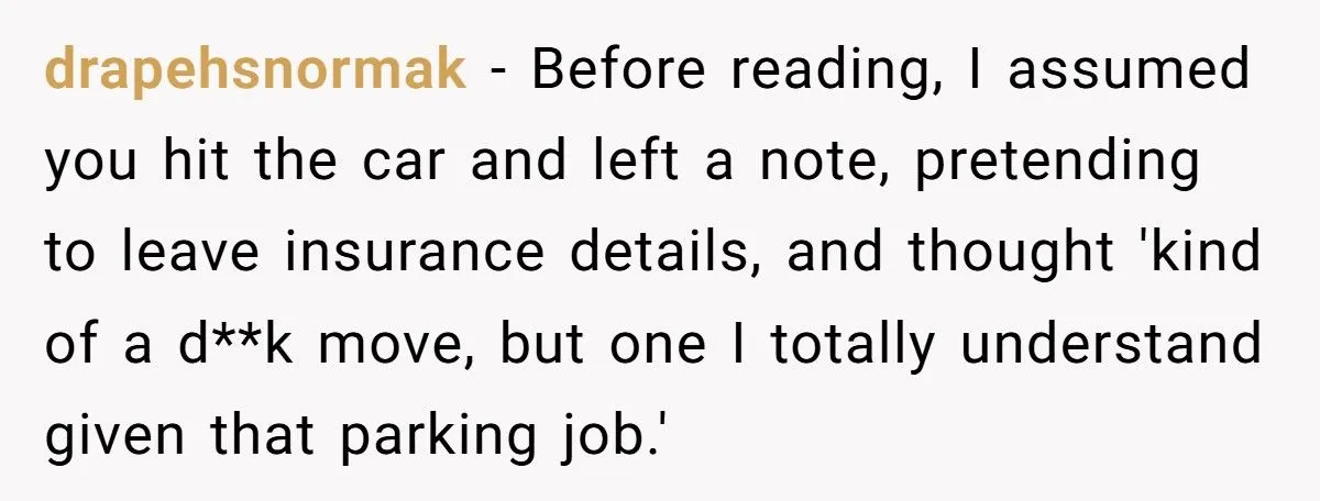 Fake Note On Corvette For Taking Four Parking Spots