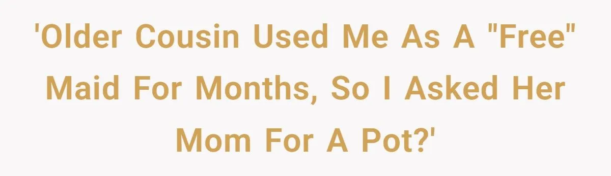 Teen Cousin Turned Free Maid Gets Clever Revenge By Asking Aunt For A Pot