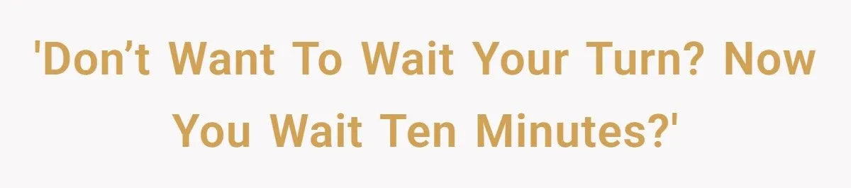 She Tried to Save 5 Minutes by Cutting the Line - Ended Up Stuck for 20 in the Most Humiliating Way