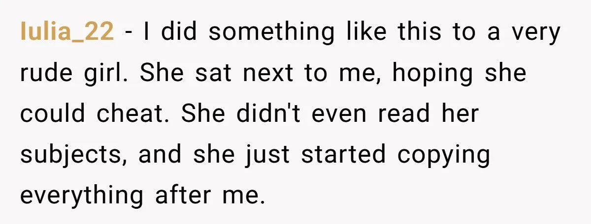 A Student Let a Classmate Cheat, Only to Swap in the Correct Answers and Watch Him Fail
