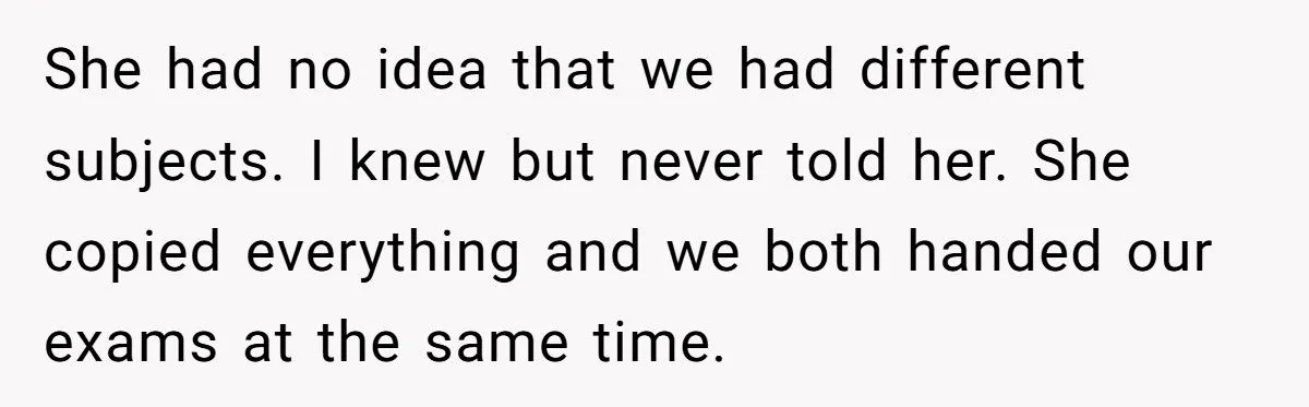 A Student Let a Classmate Cheat, Only to Swap in the Correct Answers and Watch Him Fail