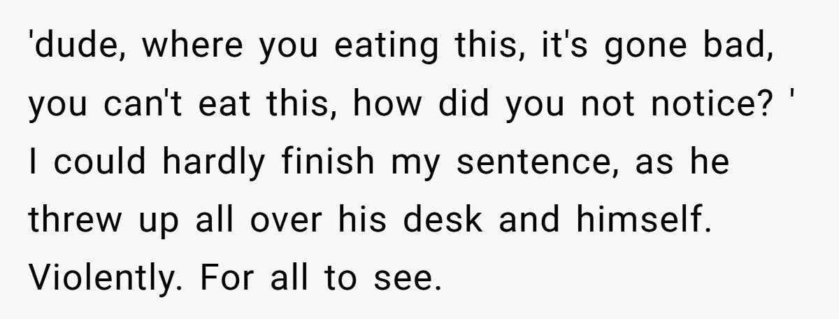 Boss’s Son Stole Food from the Office Fridge—Until One Co-Worker Made Him Puke in Front of Everyone