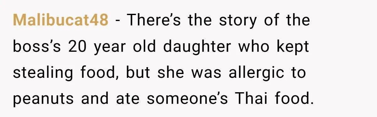 Boss’s Son Stole Food from the Office Fridge—Until One Co-Worker Made Him Puke in Front of Everyone