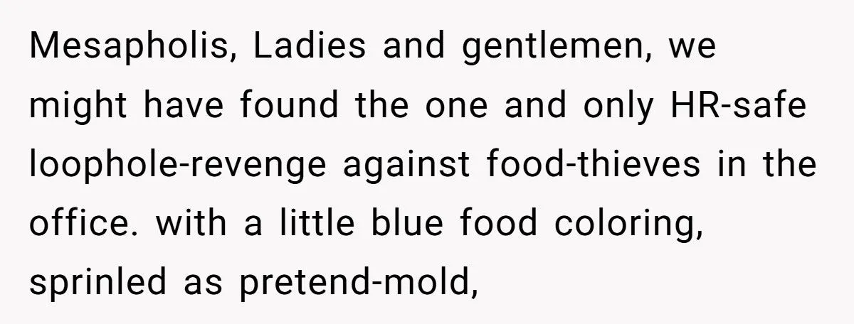Boss’s Son Stole Food from the Office Fridge—Until One Co-Worker Made Him Puke in Front of Everyone