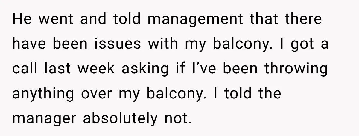 Woman’s Balcony Battle: Petty Revenge Or Lease-Ending Chaos?