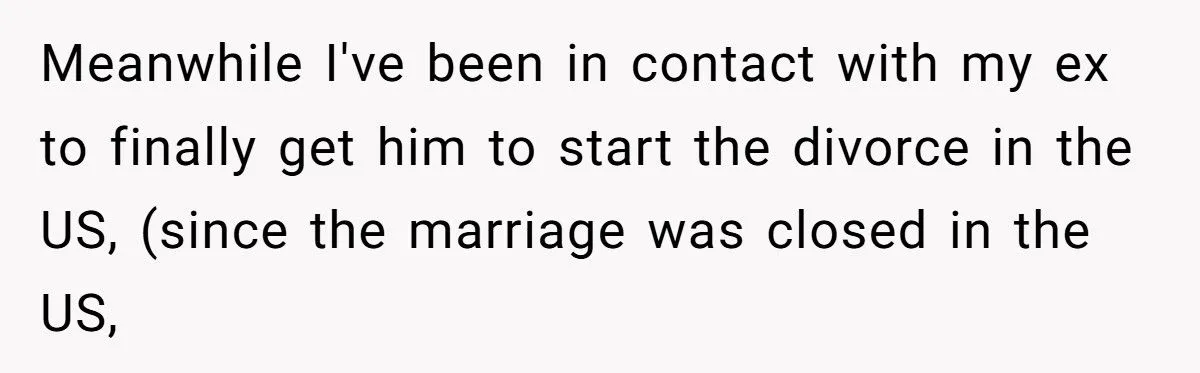 She Lets Her Ex-Husband Sink in Divorce Lawyer Fees After He Abandoned Her Across Continents