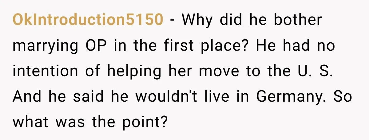 She Lets Her Ex-Husband Sink in Divorce Lawyer Fees After He Abandoned Her Across Continents