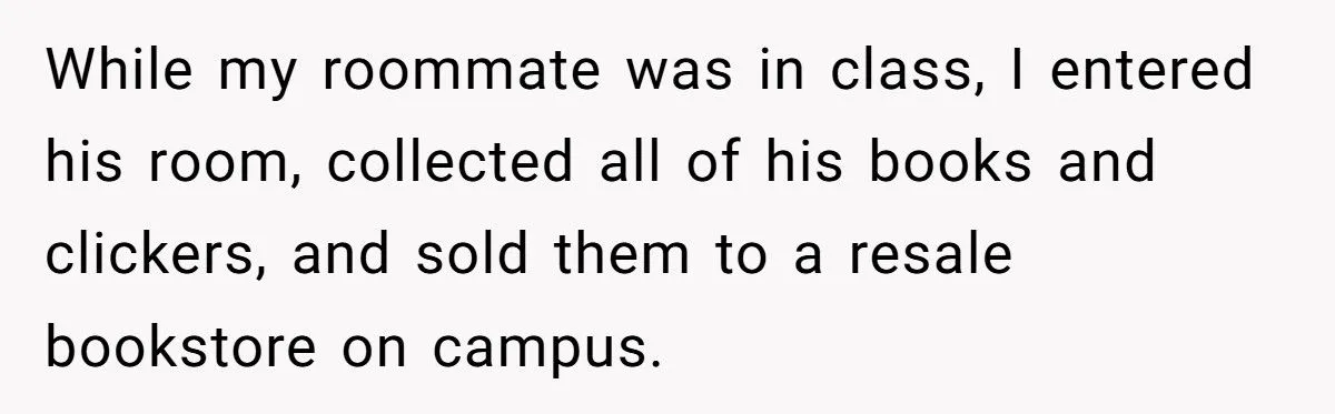 College Student Sells Roommate’s Books After Food Theft