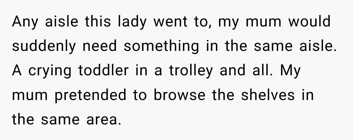 Mom Follows Rude Shopper With Crying Toddler For Revenge