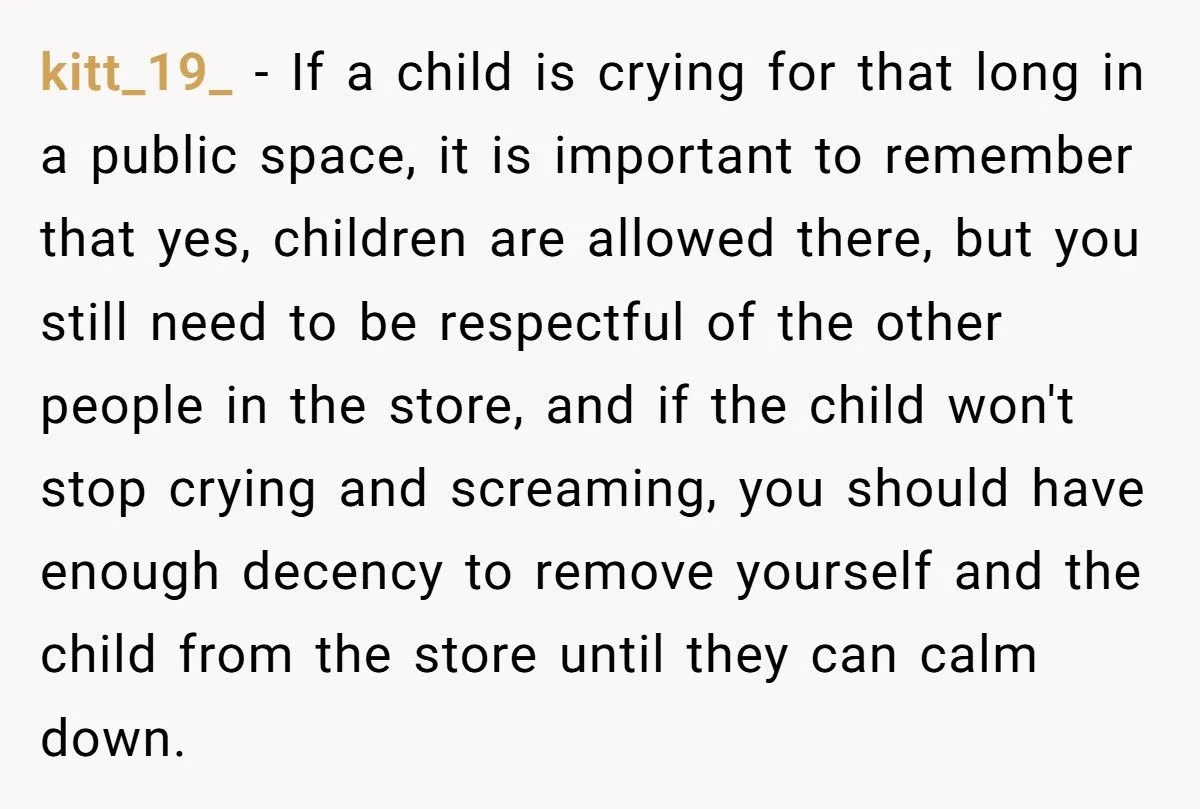Mom Follows Rude Shopper With Crying Toddler For Revenge