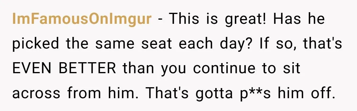 Commuter Thwarts Seat-Hogging Jerk On Train With Persistent Sit-Downs