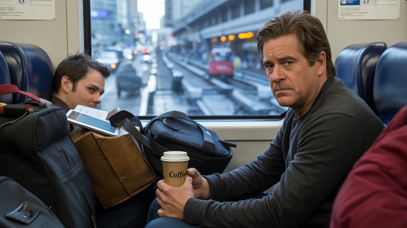 Commuter Thwarts Seat-Hogging Jerk On Train With Persistent Sit-Downs