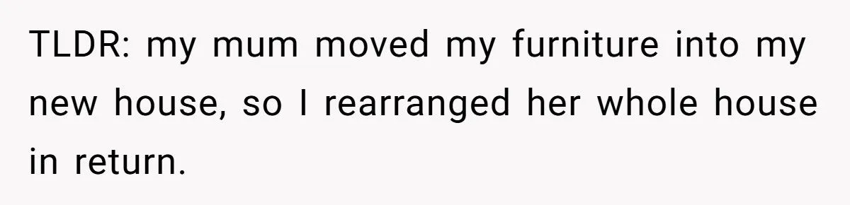 A Redditor’s Epic Furniture Swap Revenge After Mom Rearranged Their New Home